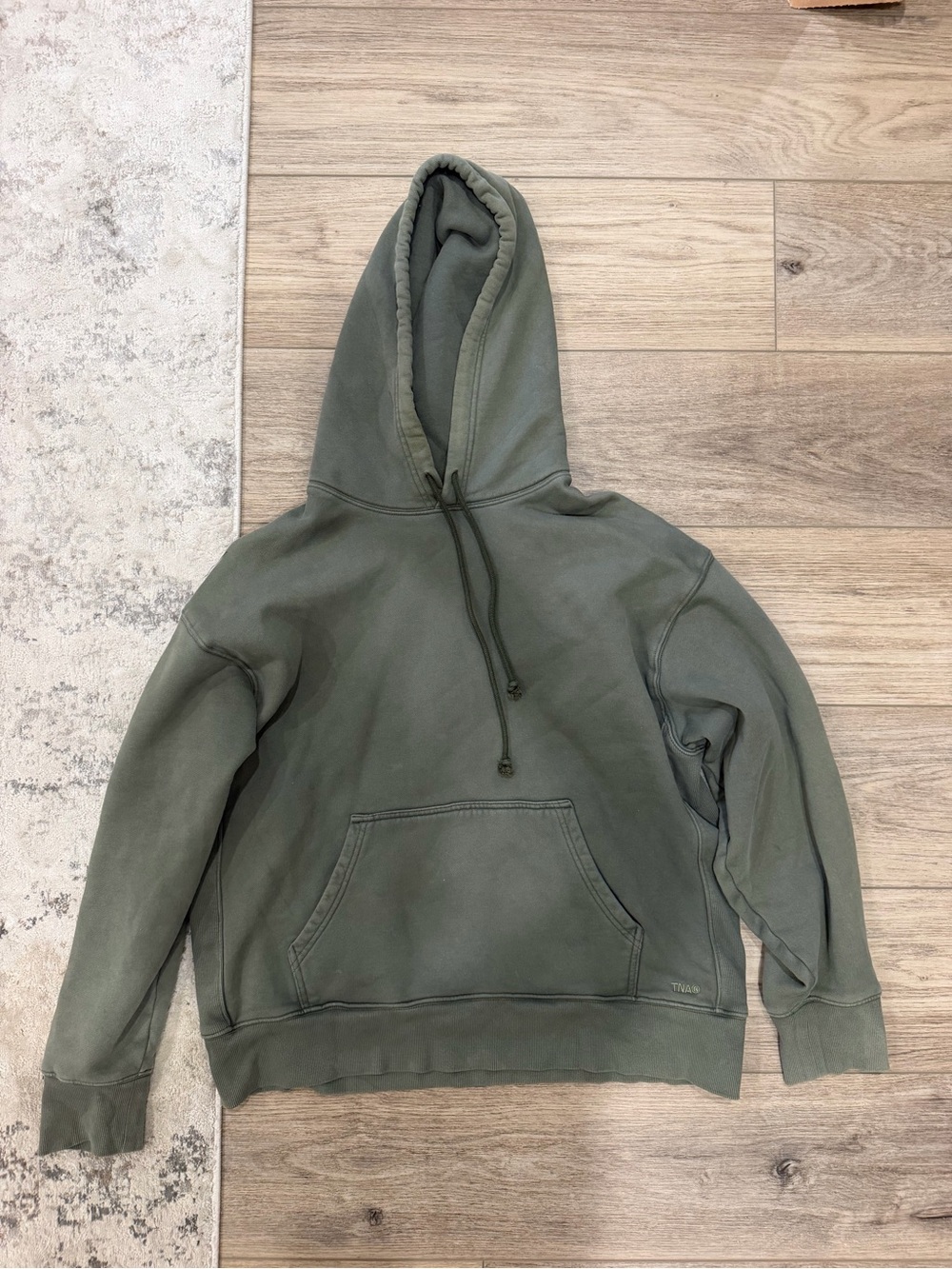 Aritzia Olive Green Cozy Fleece Boyfriend Fit Hoodie
